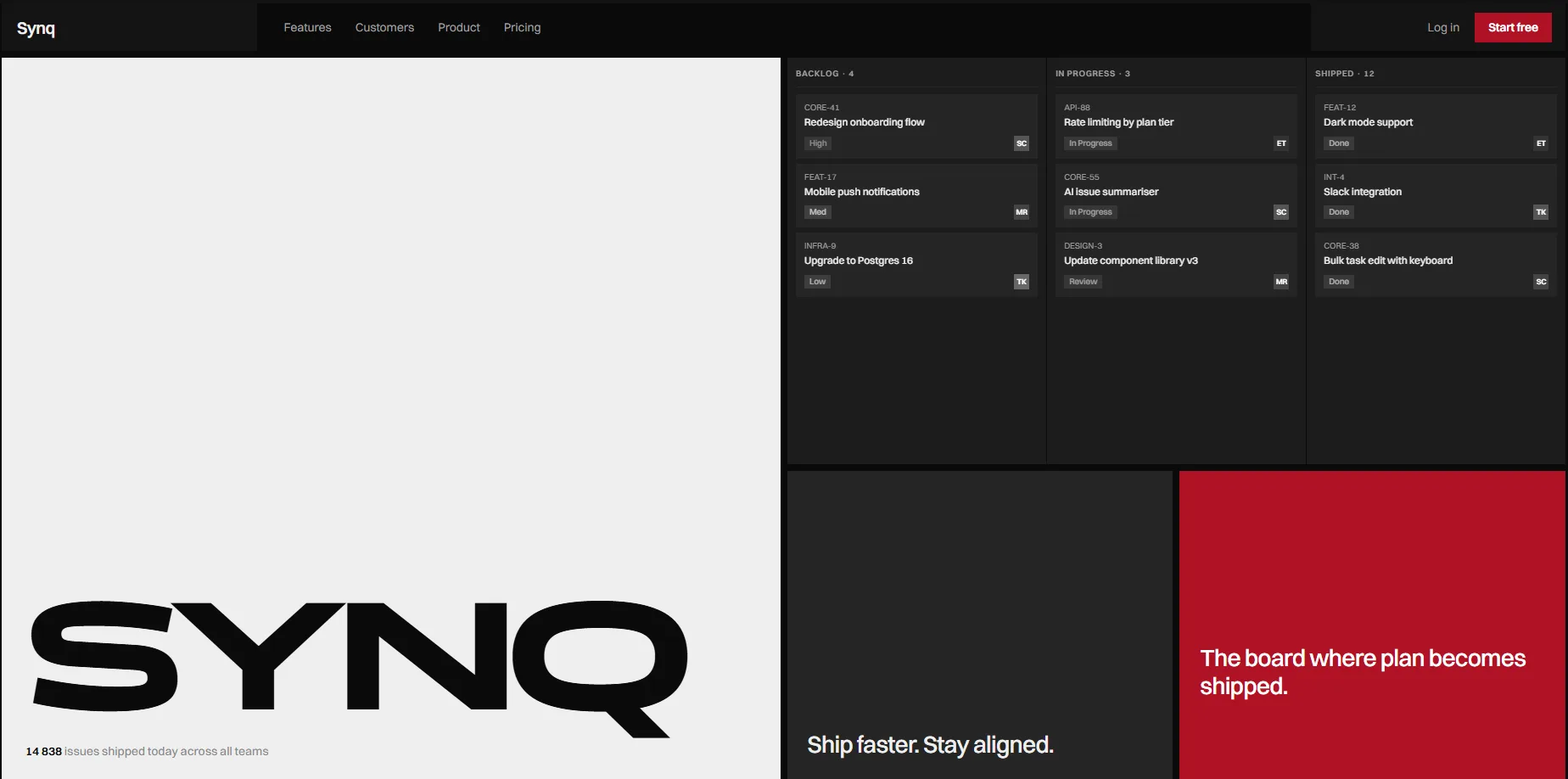 Synq project management app